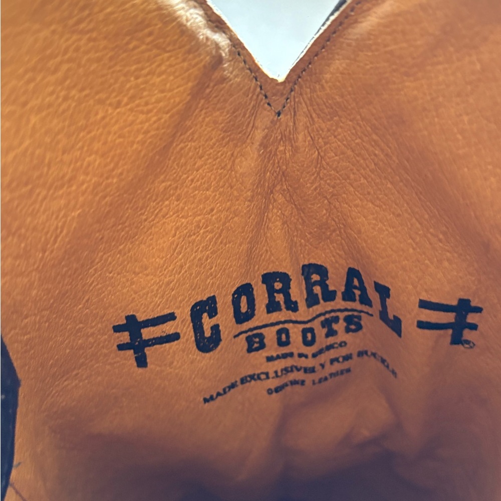 Corral Brown Leather Western Boots 9 1/2 - Picture 8 of 8